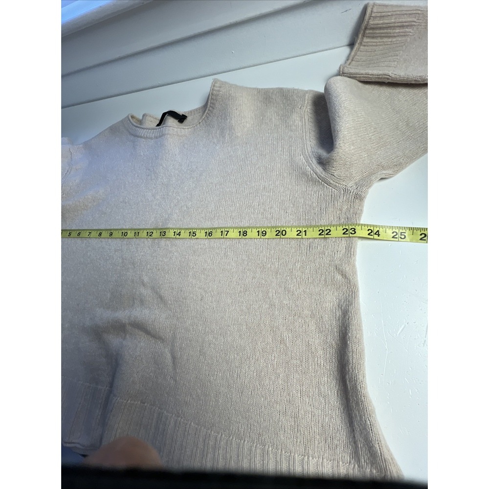 Jenni Kayne XL Everyday Crew Neck Cashmere Wool Blend Pullover‎ Sweater Oatmeal - Picture 6 of 7
